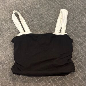 Free People Black and White Tank Top